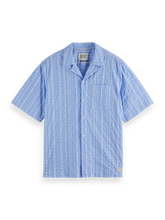 SCOTCH AND SODA Embroidered Stripe Relaxed-Fit Shirt at Gravity NYC